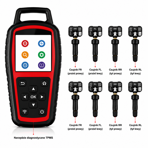 Professioneller TPMS-Tester für Reifendrucksensoren | Programmierung, Diagnose, Anlernen, OBD-II, Wi-Fi-Update | Unterstützung 315MHz/433MHz